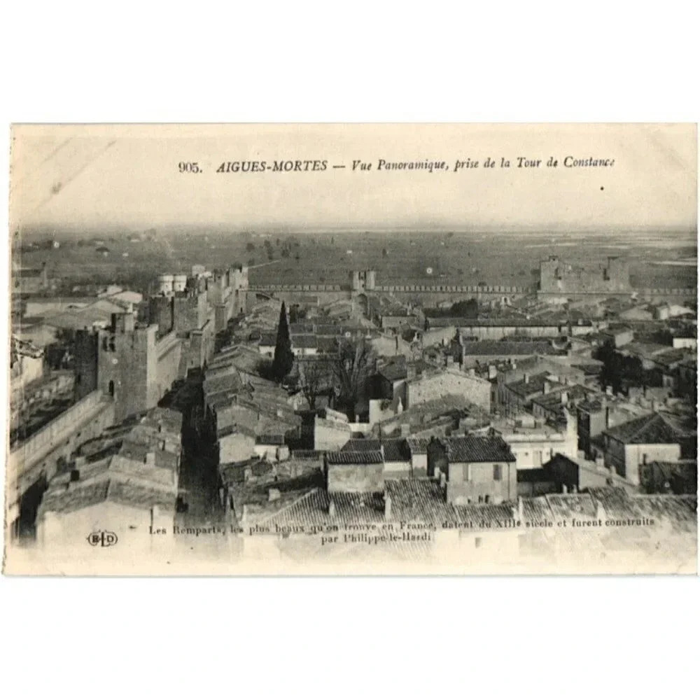 AIGUES-MORTES - Vue Panoramique, prise de la Tour de Constance - France Postcard